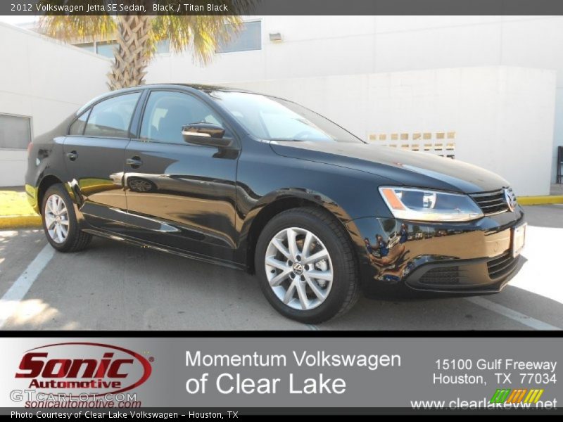 Black / Titan Black 2012 Volkswagen Jetta SE Sedan