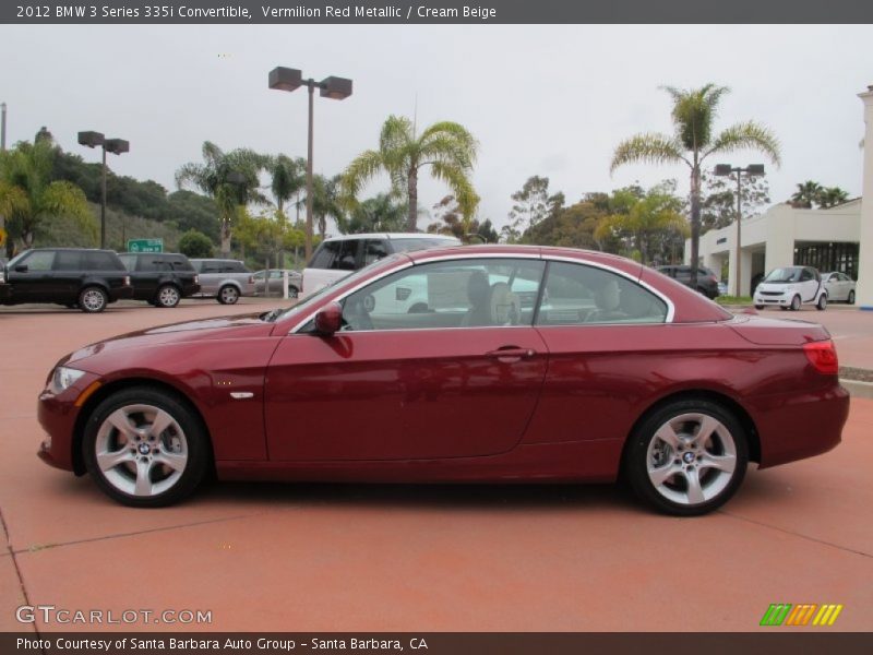 Vermilion Red Metallic / Cream Beige 2012 BMW 3 Series 335i Convertible