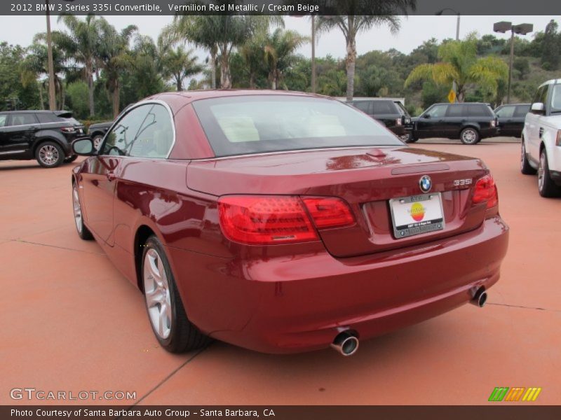 Vermilion Red Metallic / Cream Beige 2012 BMW 3 Series 335i Convertible