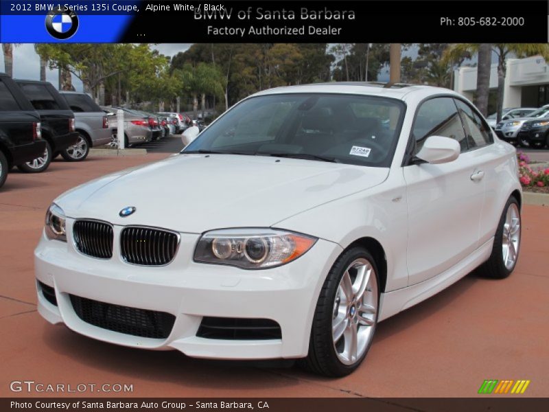 Alpine White / Black 2012 BMW 1 Series 135i Coupe