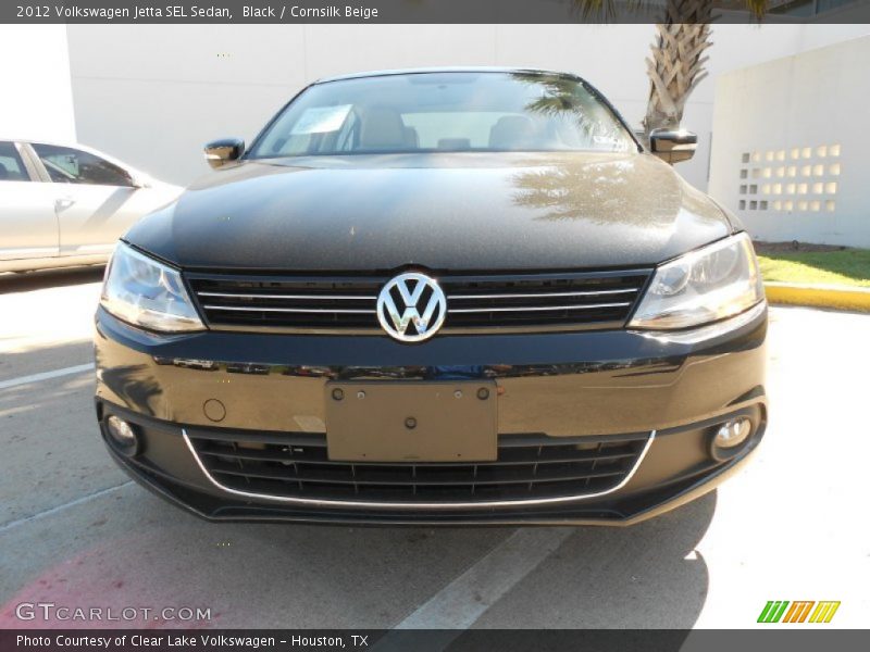 Black / Cornsilk Beige 2012 Volkswagen Jetta SEL Sedan