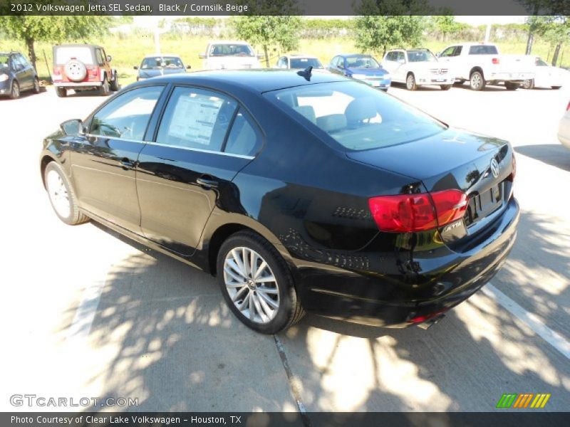 Black / Cornsilk Beige 2012 Volkswagen Jetta SEL Sedan