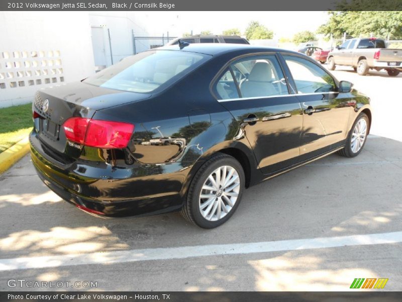 Black / Cornsilk Beige 2012 Volkswagen Jetta SEL Sedan