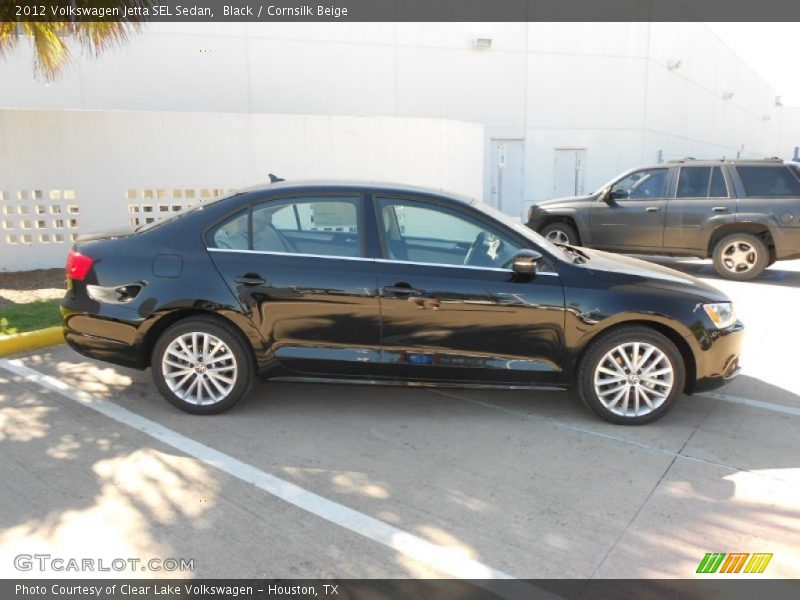 Black / Cornsilk Beige 2012 Volkswagen Jetta SEL Sedan