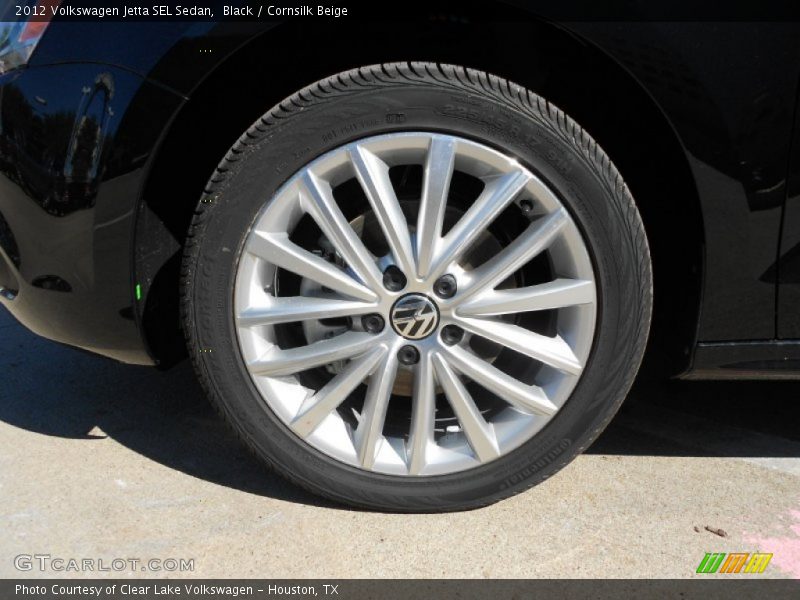 Black / Cornsilk Beige 2012 Volkswagen Jetta SEL Sedan