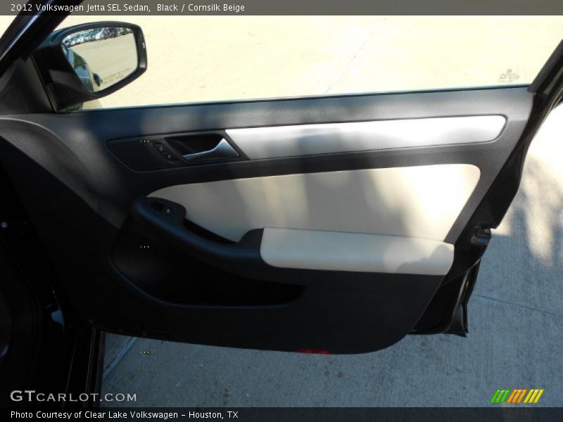 Black / Cornsilk Beige 2012 Volkswagen Jetta SEL Sedan