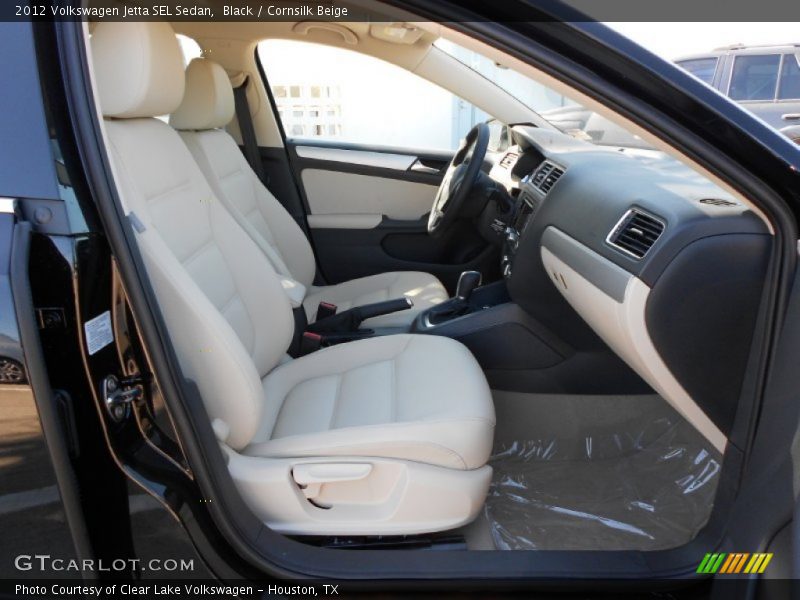 Black / Cornsilk Beige 2012 Volkswagen Jetta SEL Sedan