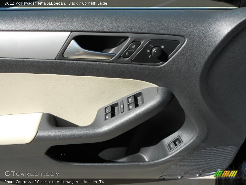 Black / Cornsilk Beige 2012 Volkswagen Jetta SEL Sedan