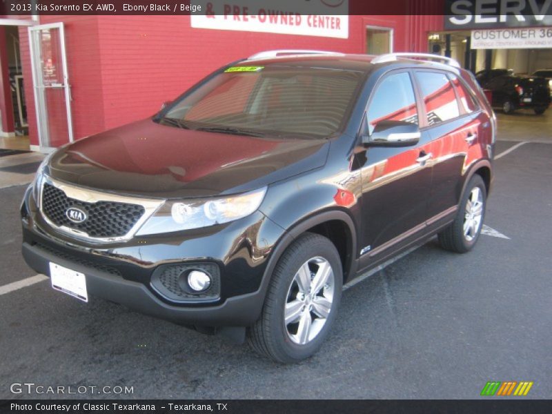 Ebony Black / Beige 2013 Kia Sorento EX AWD