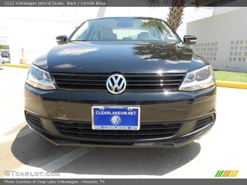 Black / Cornsilk Beige 2012 Volkswagen Jetta SE Sedan