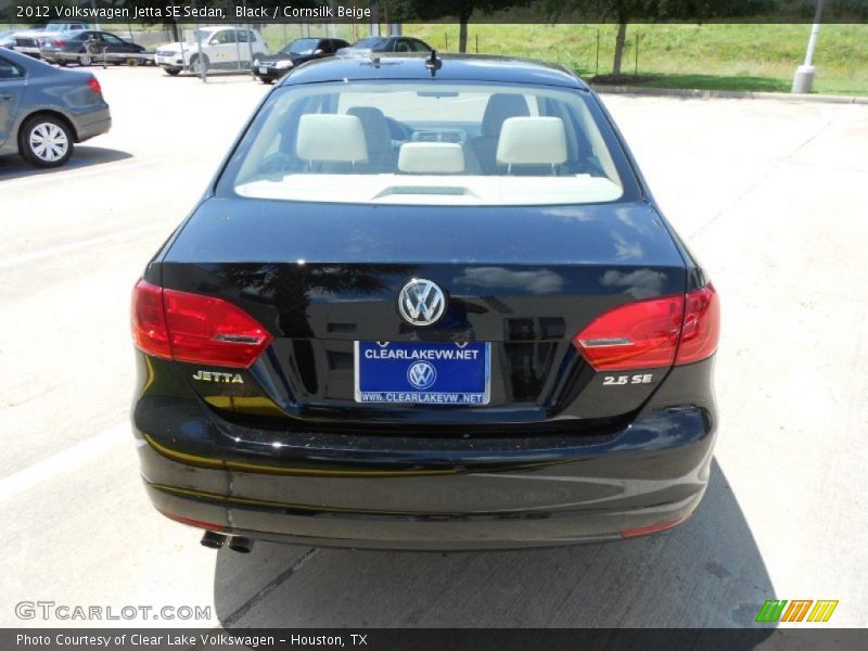 Black / Cornsilk Beige 2012 Volkswagen Jetta SE Sedan