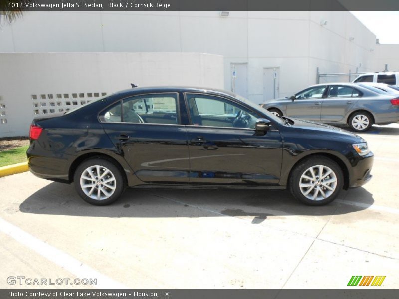 Black / Cornsilk Beige 2012 Volkswagen Jetta SE Sedan