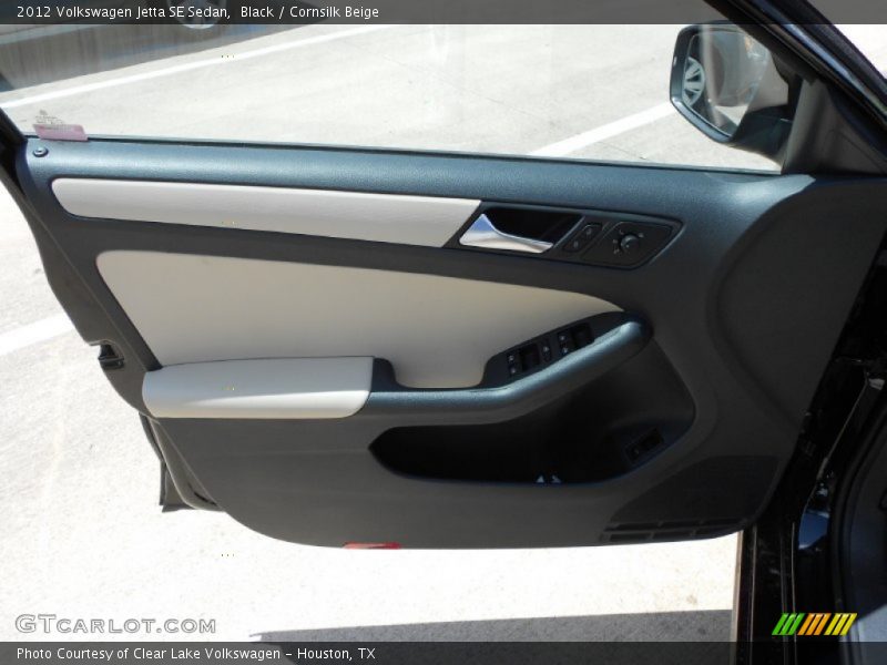 Black / Cornsilk Beige 2012 Volkswagen Jetta SE Sedan