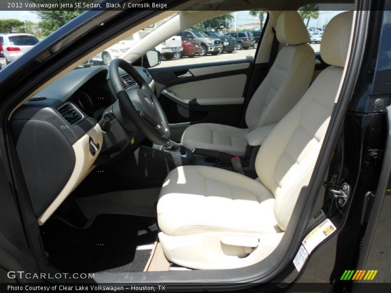 Black / Cornsilk Beige 2012 Volkswagen Jetta SE Sedan