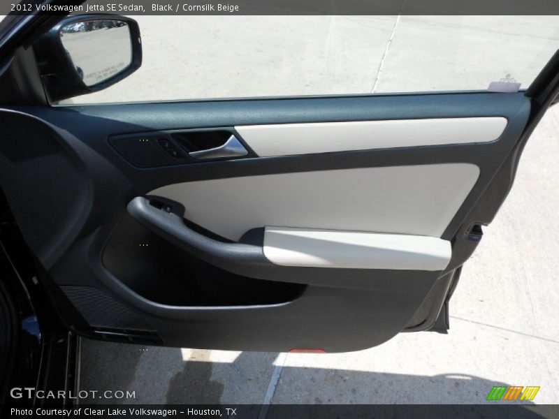 Black / Cornsilk Beige 2012 Volkswagen Jetta SE Sedan