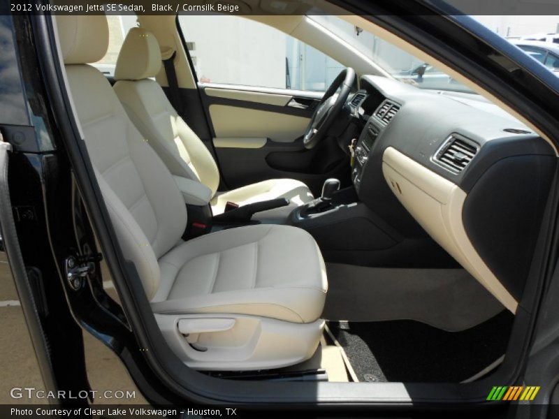 Black / Cornsilk Beige 2012 Volkswagen Jetta SE Sedan