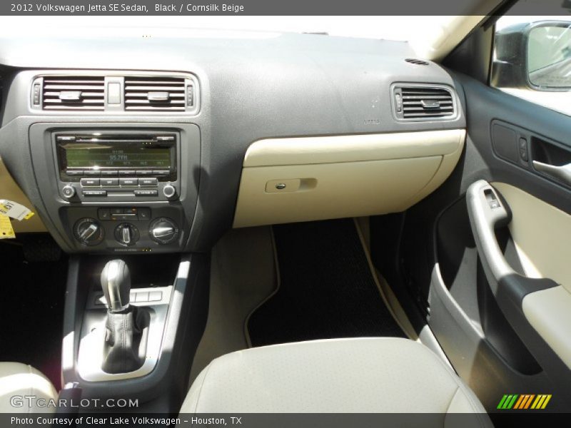 Black / Cornsilk Beige 2012 Volkswagen Jetta SE Sedan