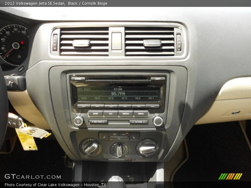 Black / Cornsilk Beige 2012 Volkswagen Jetta SE Sedan