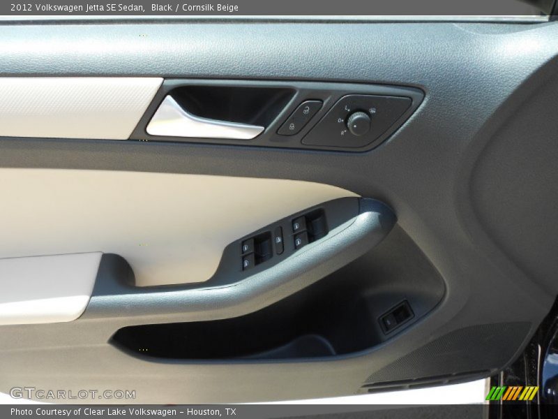 Black / Cornsilk Beige 2012 Volkswagen Jetta SE Sedan