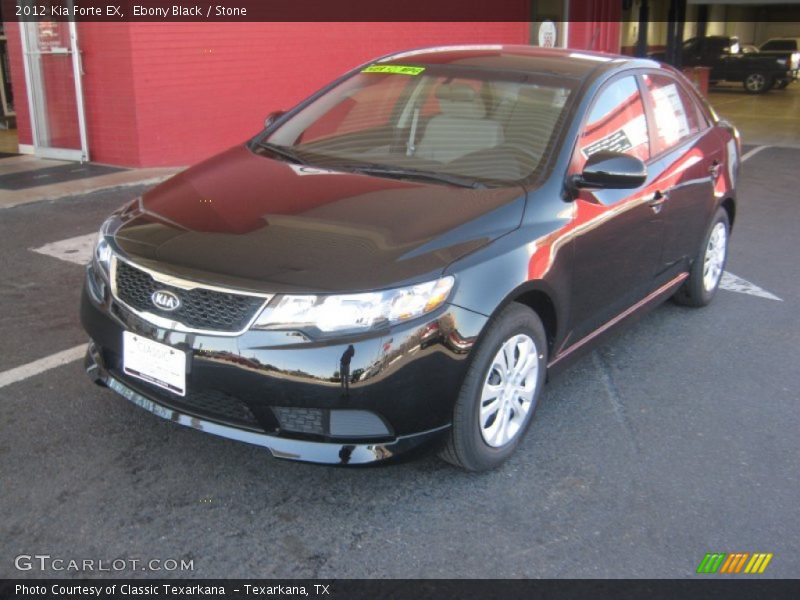 Ebony Black / Stone 2012 Kia Forte EX