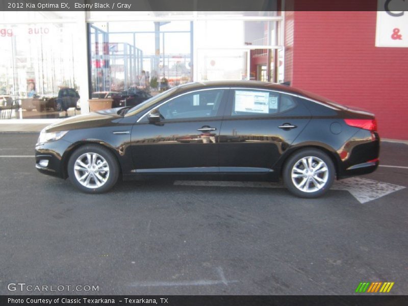 Ebony Black / Gray 2012 Kia Optima EX