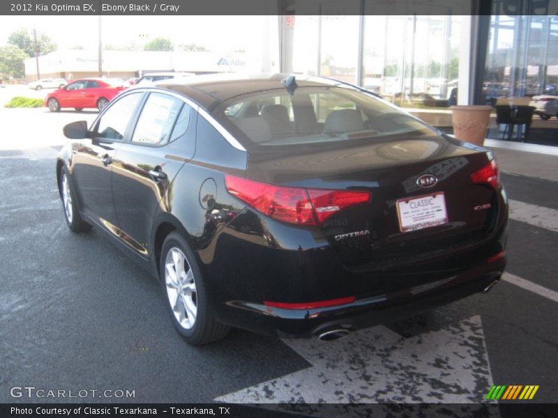 Ebony Black / Gray 2012 Kia Optima EX