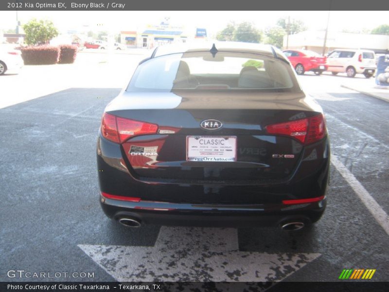 Ebony Black / Gray 2012 Kia Optima EX