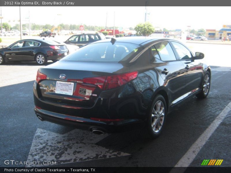 Ebony Black / Gray 2012 Kia Optima EX