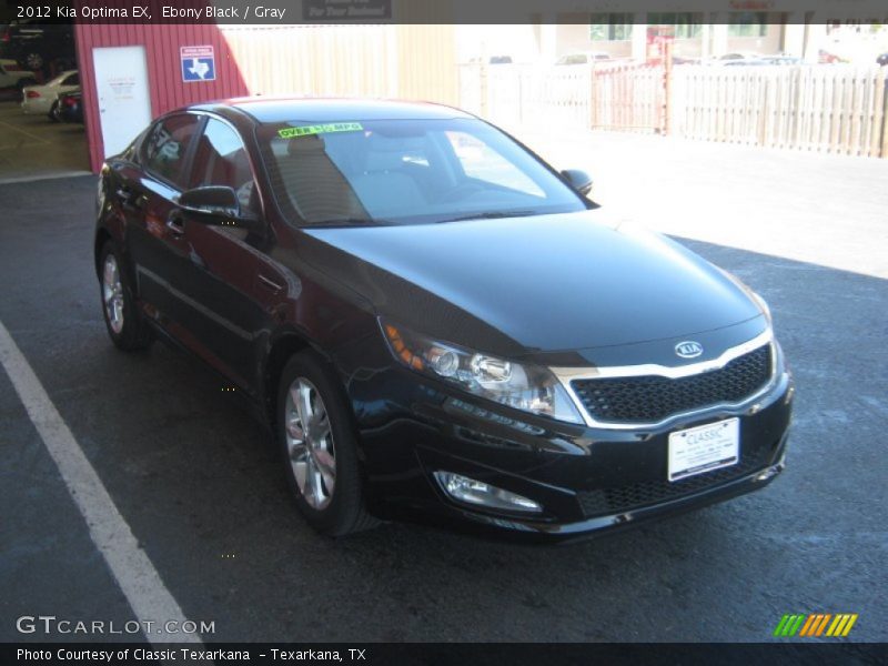 Ebony Black / Gray 2012 Kia Optima EX