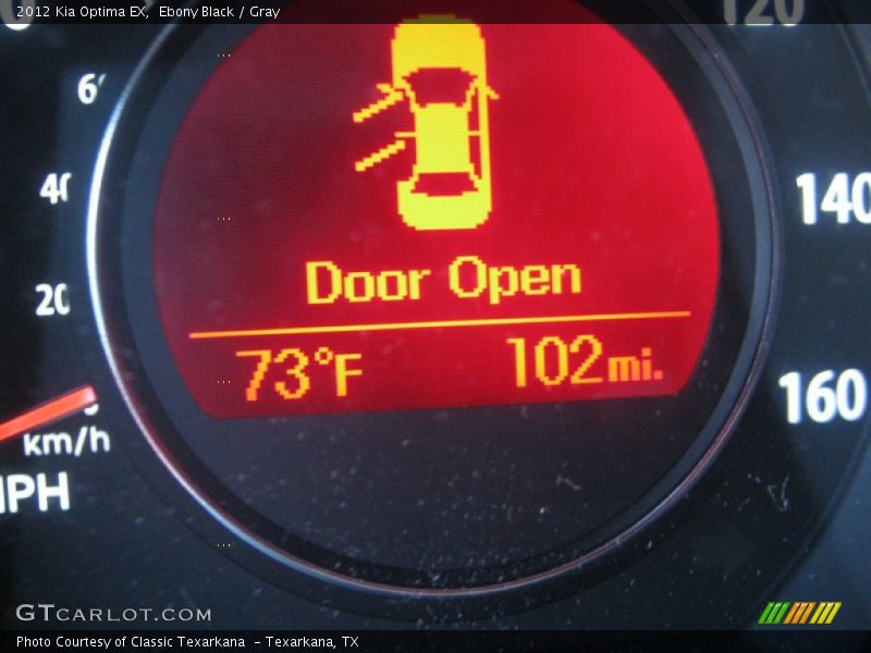 Ebony Black / Gray 2012 Kia Optima EX