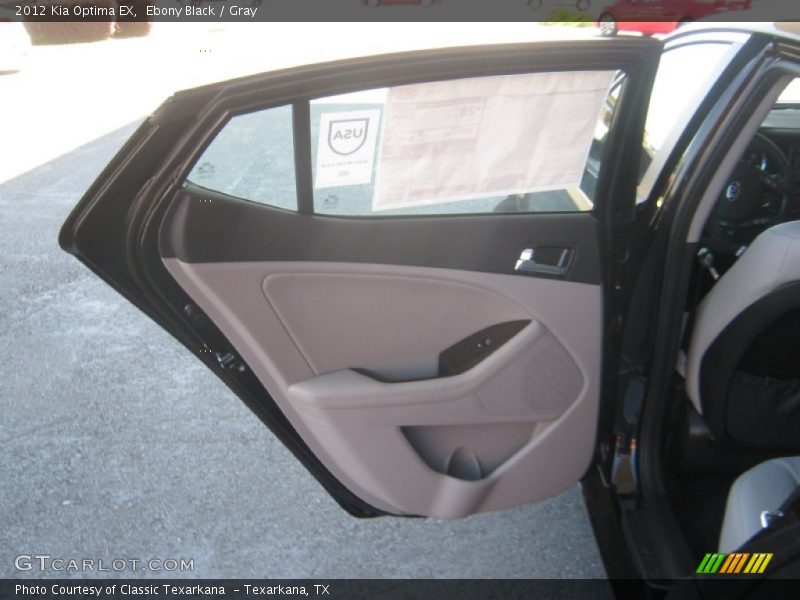 Ebony Black / Gray 2012 Kia Optima EX