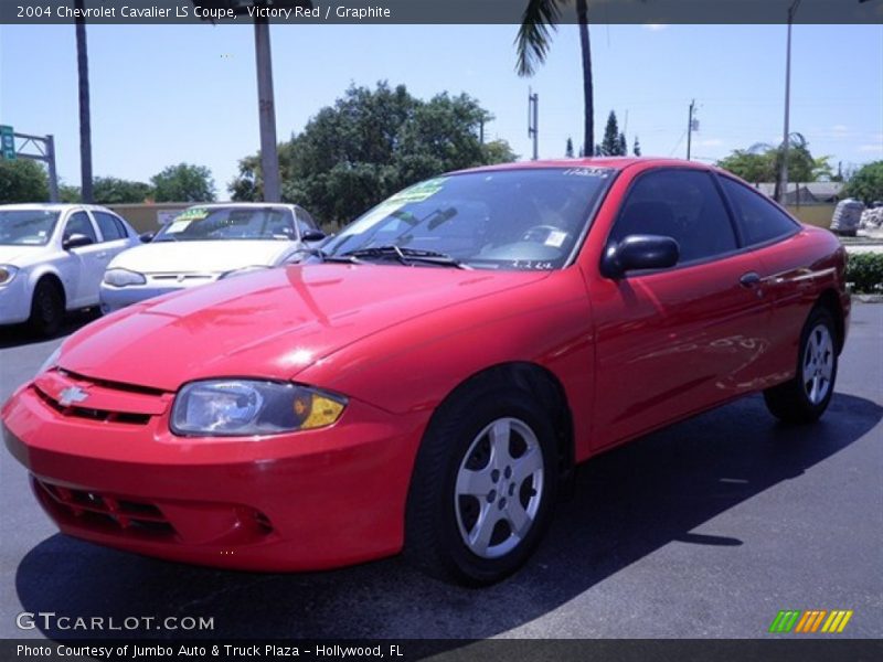 Victory Red / Graphite 2004 Chevrolet Cavalier LS Coupe