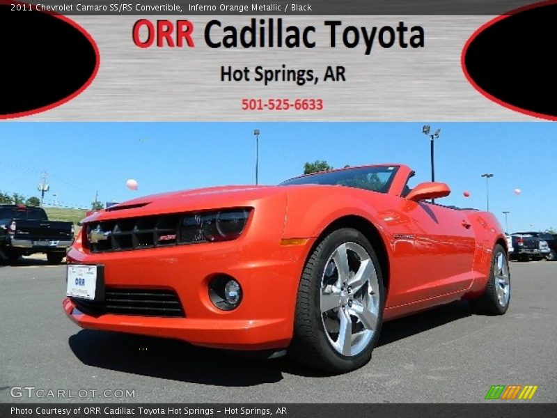 Inferno Orange Metallic / Black 2011 Chevrolet Camaro SS/RS Convertible