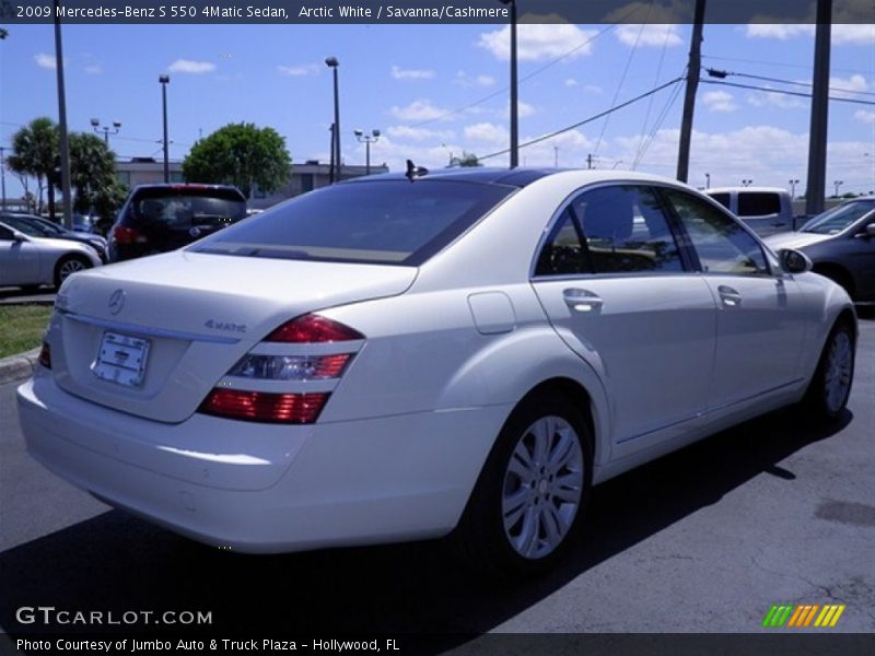 Arctic White / Savanna/Cashmere 2009 Mercedes-Benz S 550 4Matic Sedan
