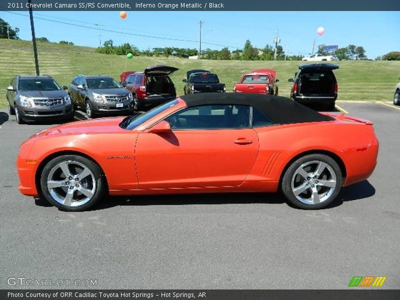 Inferno Orange Metallic / Black 2011 Chevrolet Camaro SS/RS Convertible