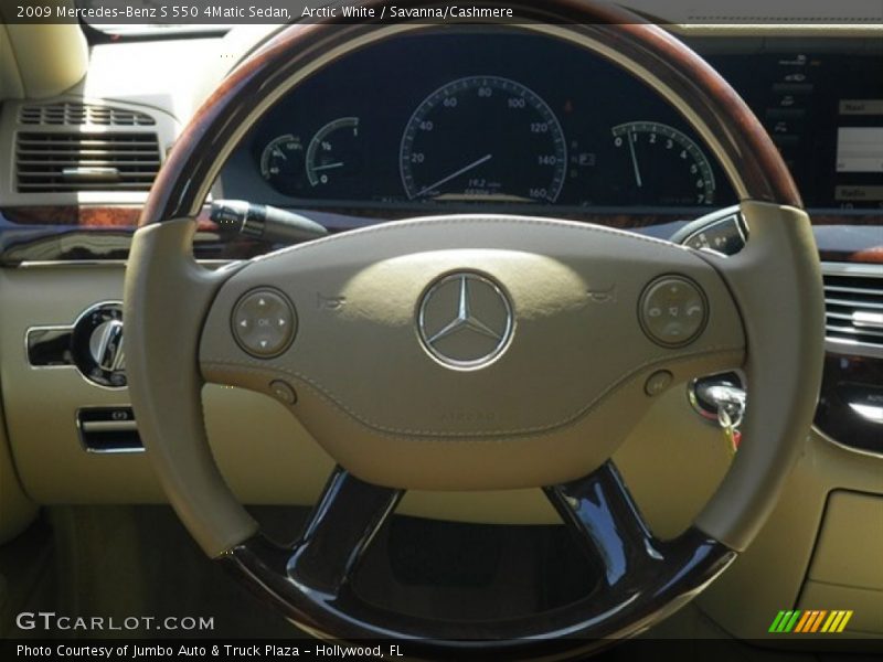Arctic White / Savanna/Cashmere 2009 Mercedes-Benz S 550 4Matic Sedan