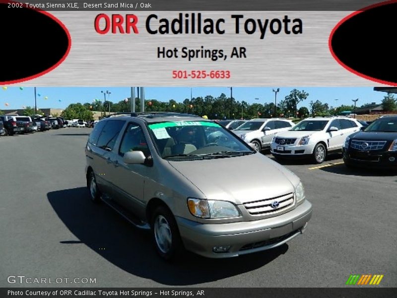 Desert Sand Mica / Oak 2002 Toyota Sienna XLE