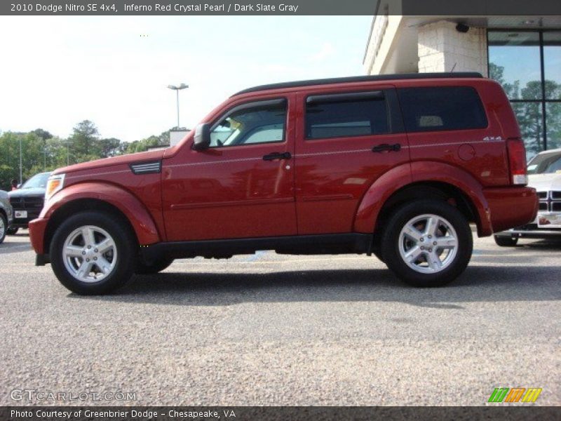 Inferno Red Crystal Pearl / Dark Slate Gray 2010 Dodge Nitro SE 4x4