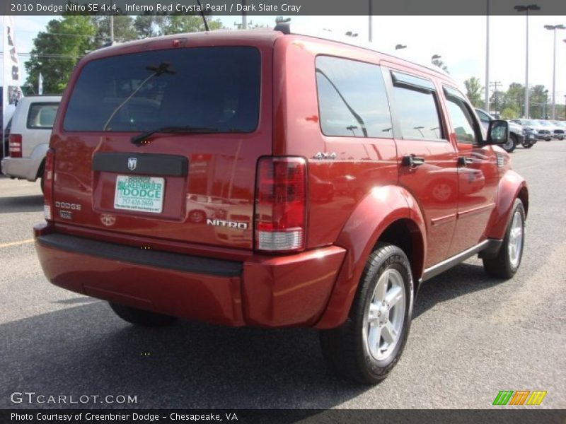 Inferno Red Crystal Pearl / Dark Slate Gray 2010 Dodge Nitro SE 4x4
