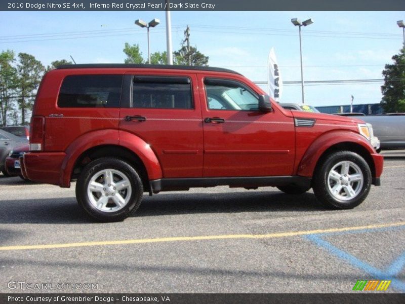 Inferno Red Crystal Pearl / Dark Slate Gray 2010 Dodge Nitro SE 4x4