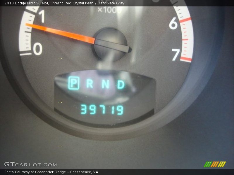 Inferno Red Crystal Pearl / Dark Slate Gray 2010 Dodge Nitro SE 4x4