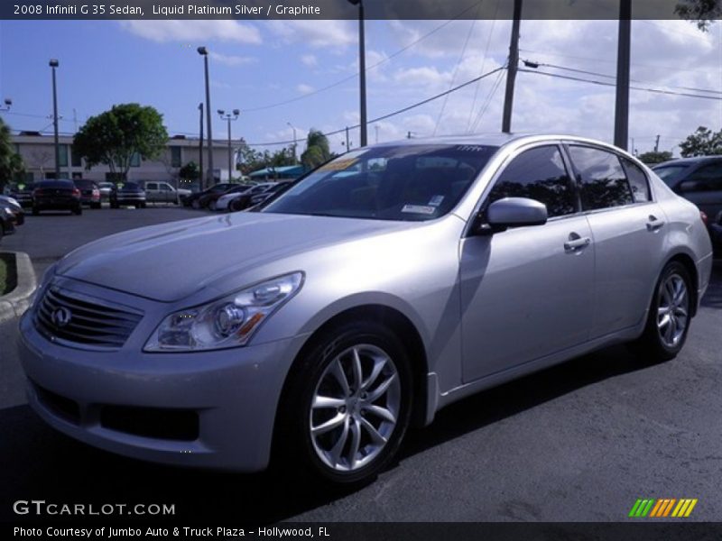 Liquid Platinum Silver / Graphite 2008 Infiniti G 35 Sedan
