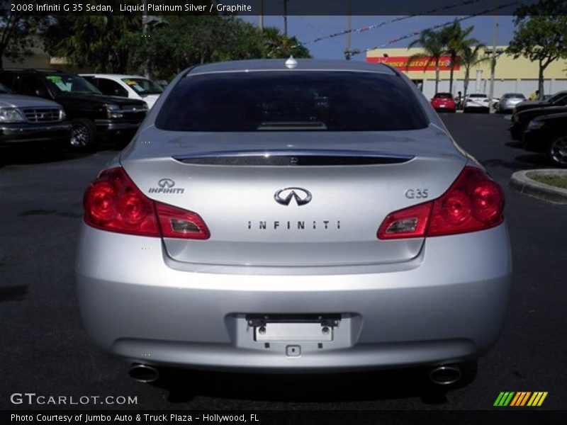 Liquid Platinum Silver / Graphite 2008 Infiniti G 35 Sedan