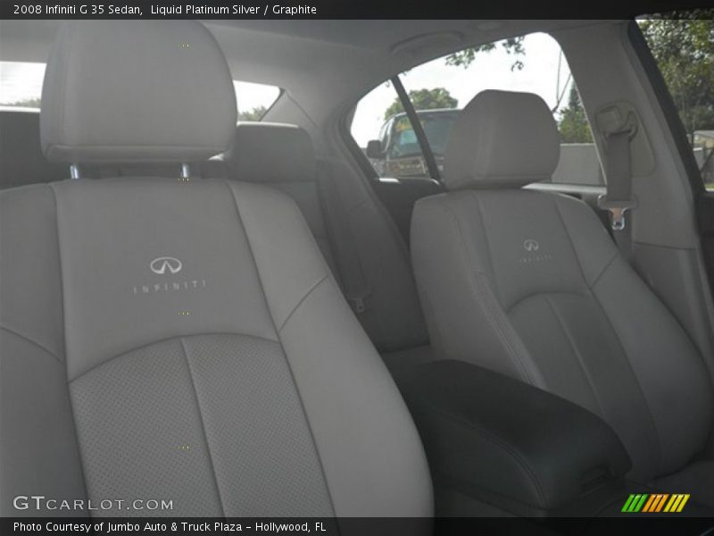 Liquid Platinum Silver / Graphite 2008 Infiniti G 35 Sedan