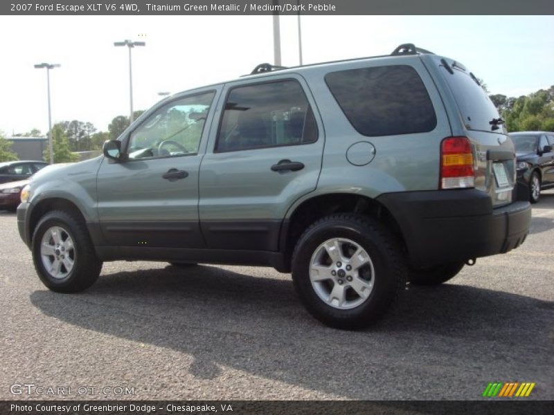 Titanium Green Metallic / Medium/Dark Pebble 2007 Ford Escape XLT V6 4WD