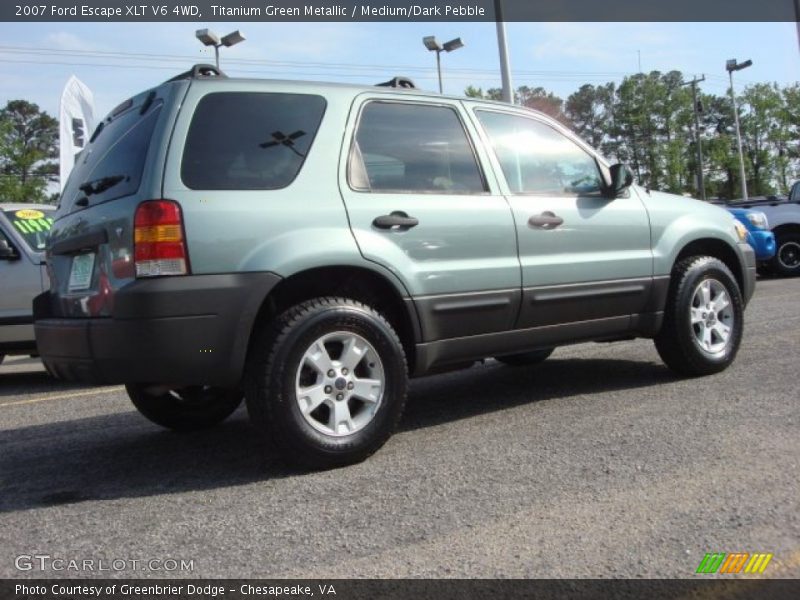 Titanium Green Metallic / Medium/Dark Pebble 2007 Ford Escape XLT V6 4WD