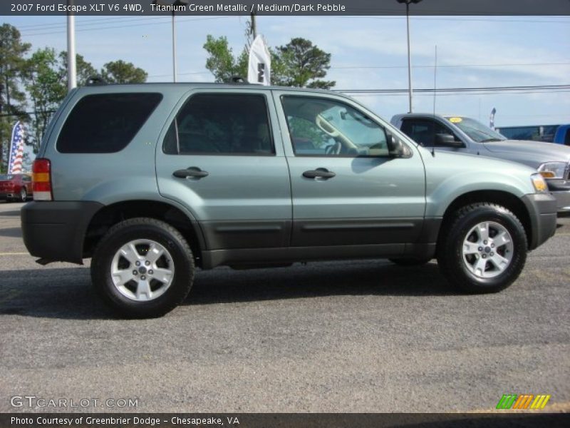 Titanium Green Metallic / Medium/Dark Pebble 2007 Ford Escape XLT V6 4WD