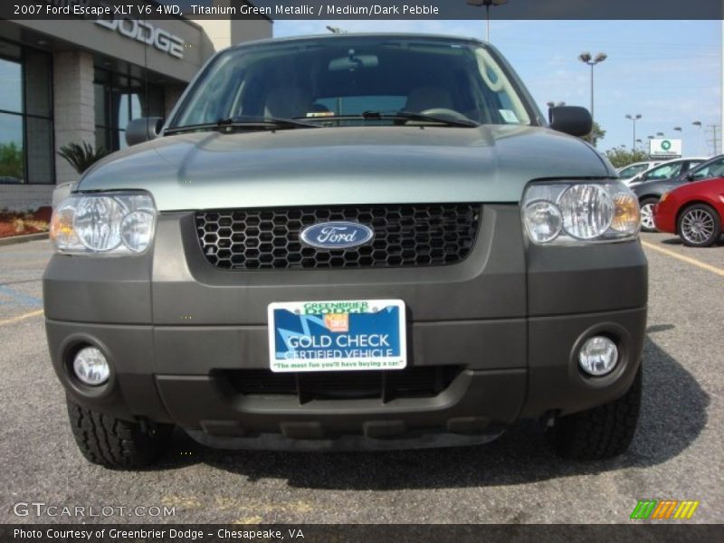 Titanium Green Metallic / Medium/Dark Pebble 2007 Ford Escape XLT V6 4WD