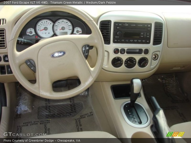 Titanium Green Metallic / Medium/Dark Pebble 2007 Ford Escape XLT V6 4WD