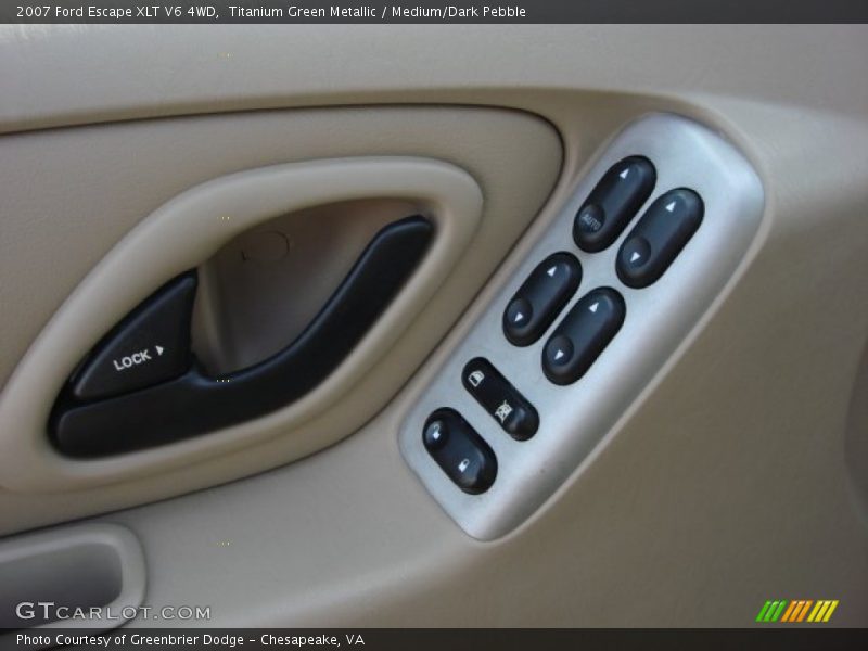 Titanium Green Metallic / Medium/Dark Pebble 2007 Ford Escape XLT V6 4WD